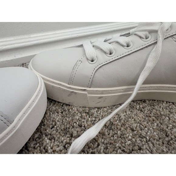 TOMS Kameron Lace-Up Sneakers – White Leather – Women's 8.5 – NWT (No Box) - Picture 6 of 8